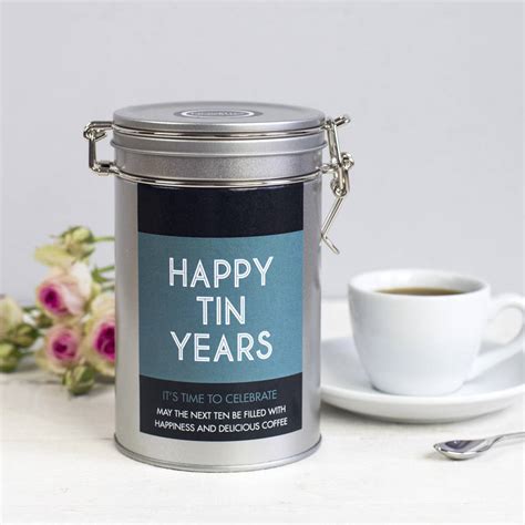 Personalised Anniversary Coffee Gift In Tin By Sistir | notonthehighstreet.com