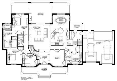 One Story House With Basement Plans - House Plans