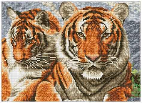 Diamond Dotz Squares TIGERS DQK10.003 5D Diamond Painting Kit, Pre-Framed