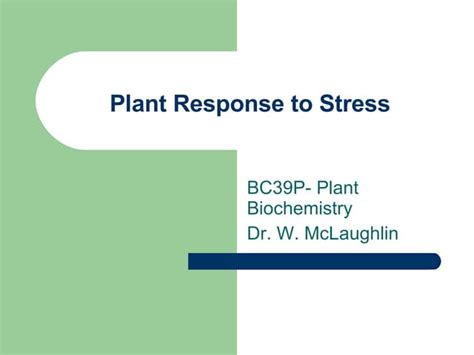 Plant stress responses