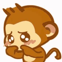 Blushing Monkey Monkey Sticker – Blushing Monkey Monkey Joypixels ...