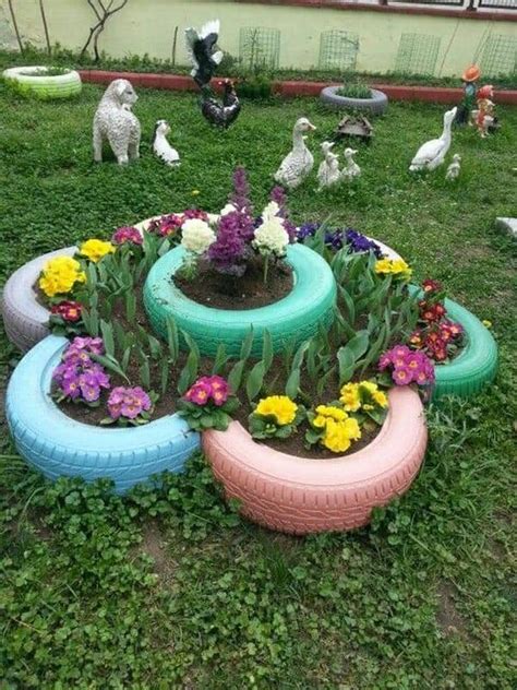 9 x Old Tyres & Gardening Ideas