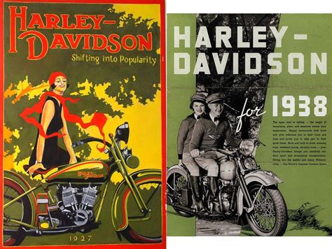 We love these vintage Harley-Davidson posters from 1927 and 1938 ...