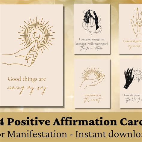 Manifestation Cards - Etsy