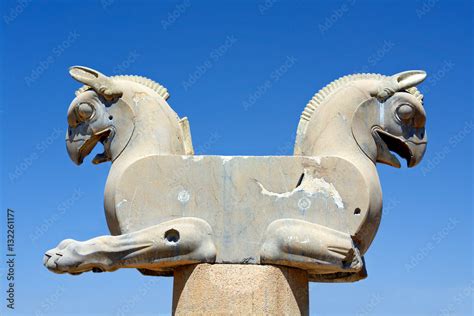 Persepolis - ceremonial capital of the Achaemenid Empire in Iran Stock Photo | Adobe Stock