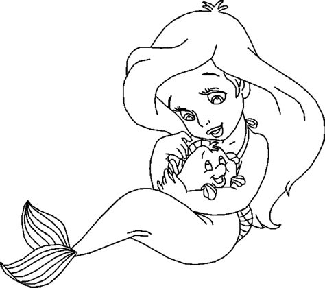 Cute Arial Coloring Page in 2021 | Ariel coloring pages, Disney ...