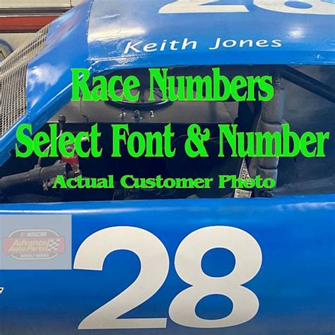 Race Car Numbers Set Vinyl Decals 2x Stock Rally Car | Etsy