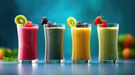Premium Photo | Healthy fruit and vegetable smoothies