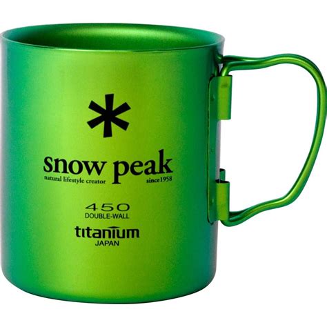 Titanium Double Wall 450 Mug by Snow Peak | Snow peak, Camping cups, Mugs