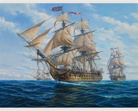 HMS Victory Painting Oil Canvas by Alexander Shenderov Sailing - Etsy