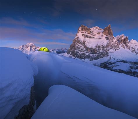 WINTER CAMPING in the DOLOMITES on Behance