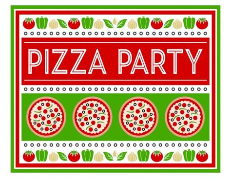 Free Pizza Party Printables | Pizza party, Pizza party invitations, Fun pizza party