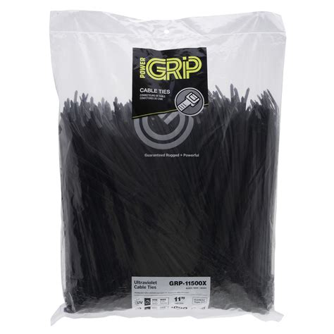 11”, Black General Purpose 50lb Cable Ties, 1000 Bulk Pack - NSI Industries