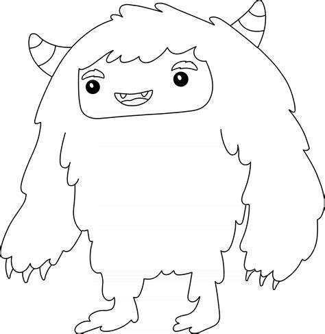 Yeti Coloring Pages - Free Monsters Coloring Pages Printables