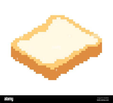 Toast with butter pixel art. pixelated Peanut Butter Bread Slice 8bit ...