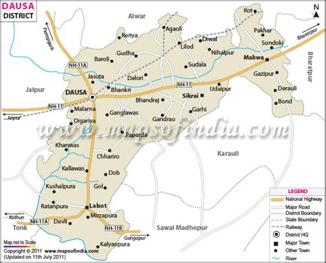 Dausa District Map