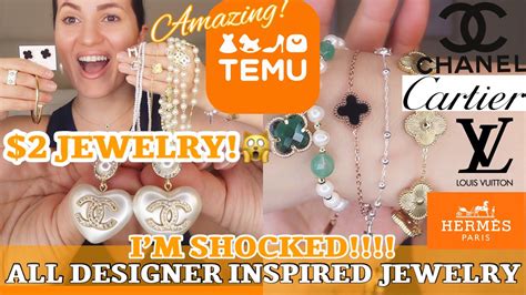 HUGE TEMU JEWELRY & accessories HAUL + Try on | designer Highend inspired Jewelry - YouTube