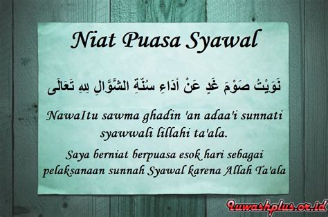 Niat Puasa Syawal 6 Hari, Tips dan Cara Melaksanakannya