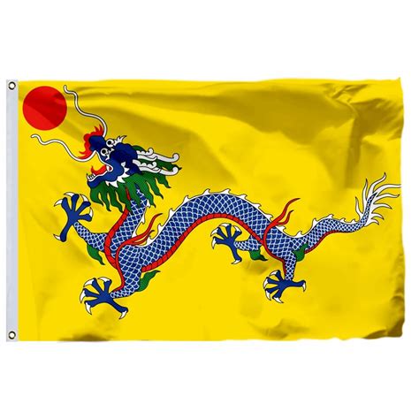 China Qing Dynasty (1889 1912) Flag 90x150cm 3x5ft 100D Polyester ...