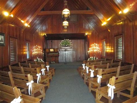 Beautiful candle-lit interior. - Picture of Little Church of the West ...