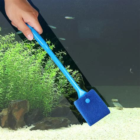 2pcs Aquarium Cleaning Brush Fish Tank Glass Plant Algae Cleaning Brush Scraper Scrubber Cleaner ...