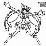 Glitter Force Chloe Coloring Page Pages sketch template