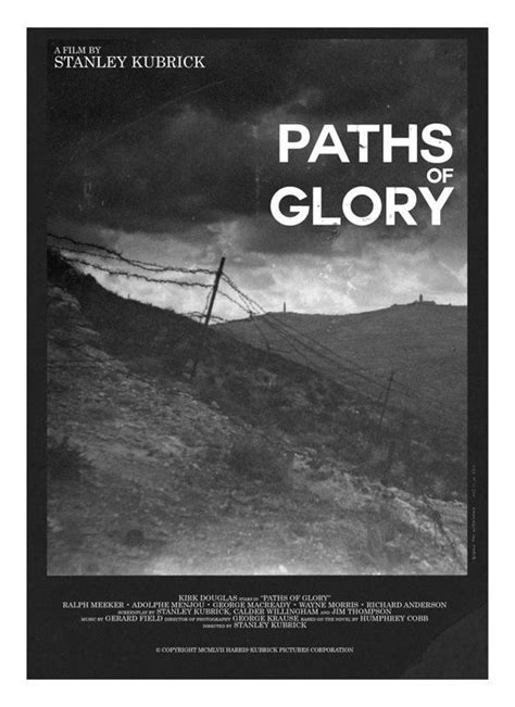 Paths of Glory (1957) | Movie posters, Kubrick, Stanley kubrick