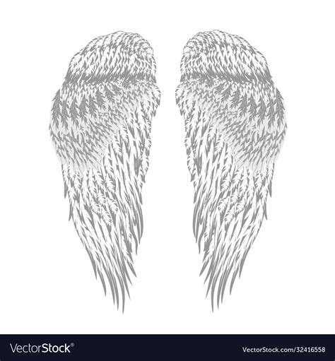 Realistic Angel Wings Drawings