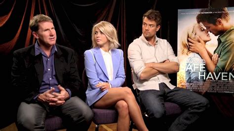 The Cast of Safe Haven Discuss The New Film by Nicholas Sparks - YouTube