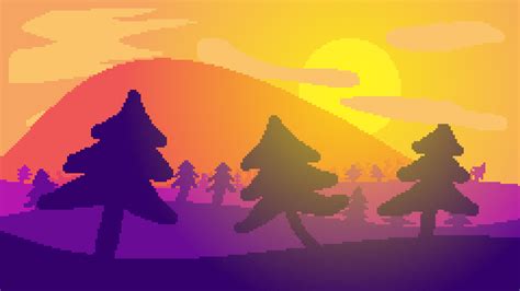 Pixel Art Sunset