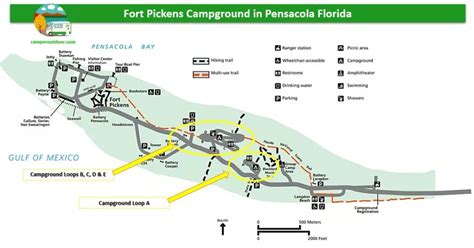 Fort Pickens Campground Map - Camper Outdoor