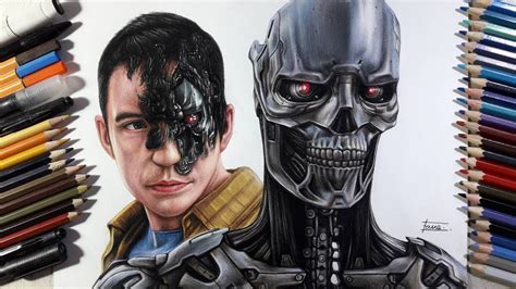 Drawing Rev-9 Terminator Dark Fate | Fame Art - YouTube