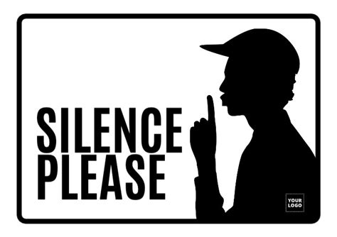 Printable silence please signs