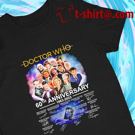 Doctor Who 60th anniversary 1963-2023 signatures 2022 T-shirt