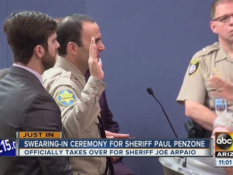 Sheriff Penzone takes oath in public ceremony