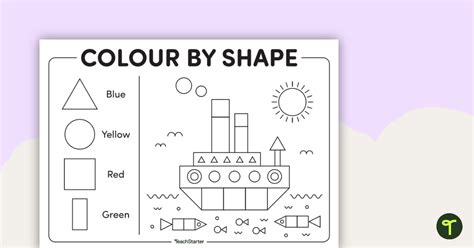 Colour by 2D Shape (Basic Shapes) | Teach Starter