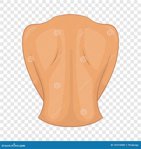 Woman Back Icon, Cartoon Style Stock Vector - Illustration of nudity, arms: 147510985