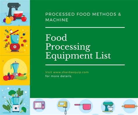 Food processing equipment list – Artofit