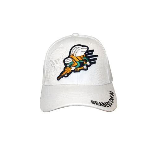 White Fishing Cap with "Sea Bees" Design - Fishing Outings