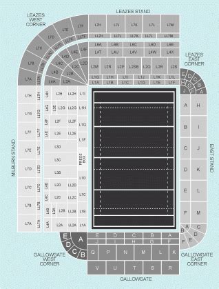 Rugby Seating Plan - St James' Park Stadium