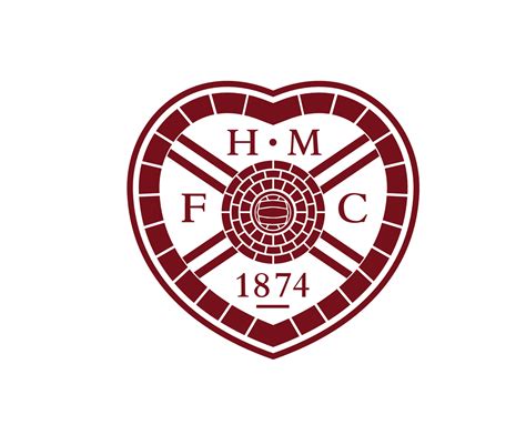 Heart of Midlothian FC Club Logo Symbol Maroon Scotland League Football Abstract Design Vector ...