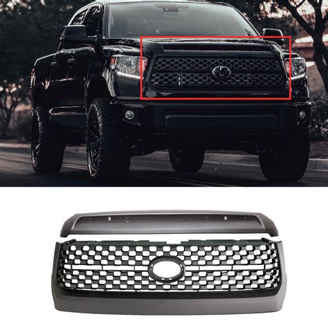 YOUNGERCAR Front Grille for Toyota Tundra 2014-2021 Matte Black Unpainted Front Hood Grill ...