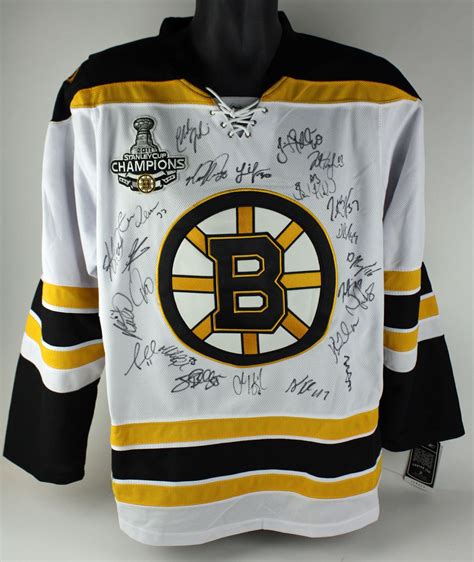 Lot Detail - 2011 Boston Bruins Team Signed Jersey (23 Sigs)(Stanley Cup Champions!)