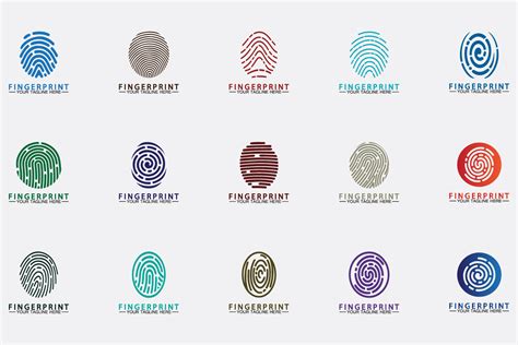 Fingerprint Logo Vector Icon Template Grafik Von kosunar185 · Creative Fabrica