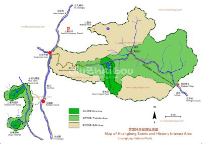 Jiuzhaigou National Park Map