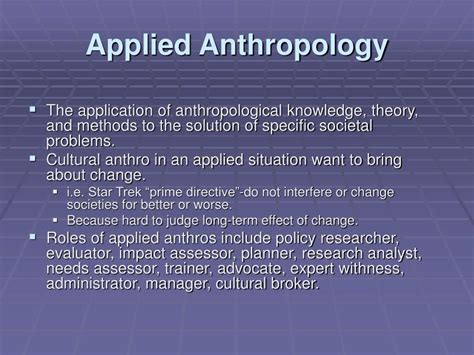 PPT - Applied Anthropology PowerPoint Presentation, free download - ID:1194273