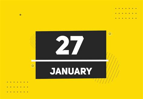 january 27 calendar reminder. 27th january daily calendar icon template ...