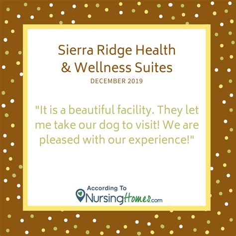 Sierra Ridge Health and Wellness | Rehabilitation and Skilled Nursing ...