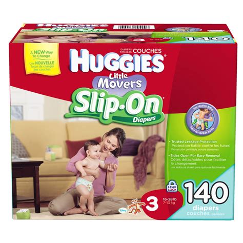 Amazon.com: Huggies Little Movers Slip-On Diapers, Size 3, 140 Count: Health & Personal Care