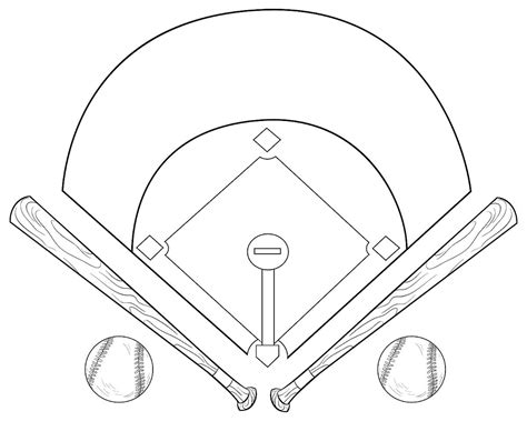 Baseball Field Coloring Page